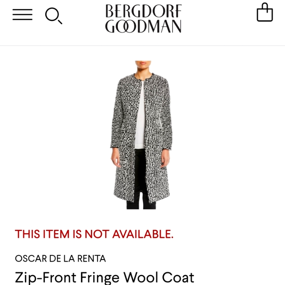 Oscar De La Renta Tweed Wool Coat
